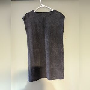 Vegan suede shift dress